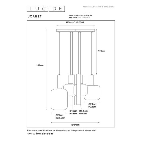 Suspension Joanet (4 lumières)