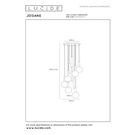 Suspension Josiane (10 lumières)