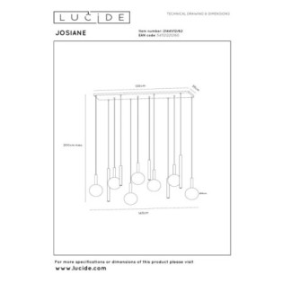 Suspension Josiane (12 lumières)