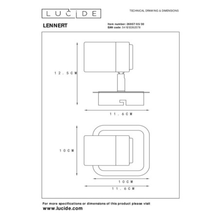 Plafonnier Lennert (5W)