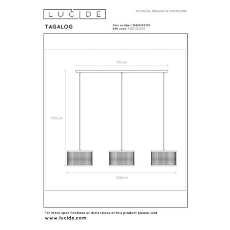 Suspension Tagalog (3 lumières)