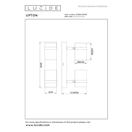 Plafonnier Upton (2 lumières)