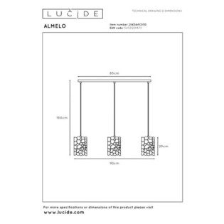 Suspension Almelo I (3 lumières)