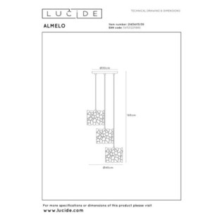 Suspension Almelo II (3 lumières)