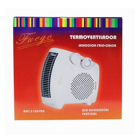 Calefactor eléctrico y ventilador (2 potencias). 