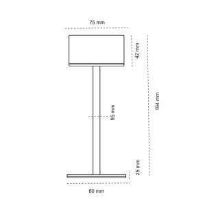 Lampe de table rechargeable LED Meba Noir (2W)