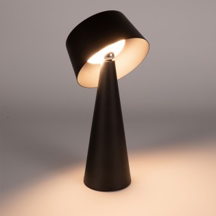 Lampe de table rechargeable solaire LED Meri Noir (3W)