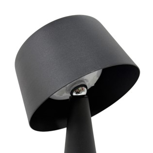 Lampe de table rechargeable solaire LED Meri Noir (3W)