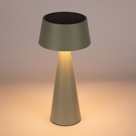 Lampe de table rechargeable solaire LED Meri Vert (3W)