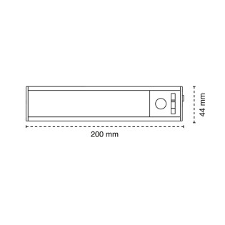 Éclairage LED sous meuble avec capteur Danu CCT 20cm. (1W)