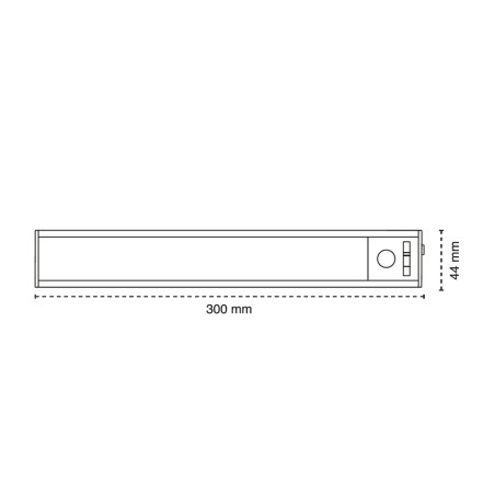 Éclairage LED sous meuble avec capteur Danu CCT 30Cm. (1.5W)