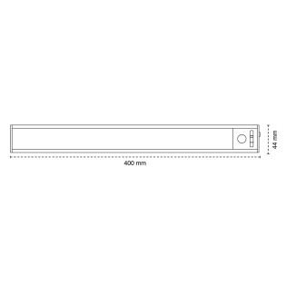 Éclairage LED sous meuble avec capteur Danu CCT 40Cm. (2W)