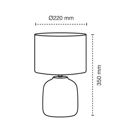 Lampe de table Larna Blanc