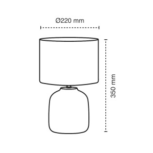 Lampe de table Larna Gris