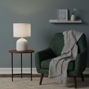 Lampe de table Larna Blanc