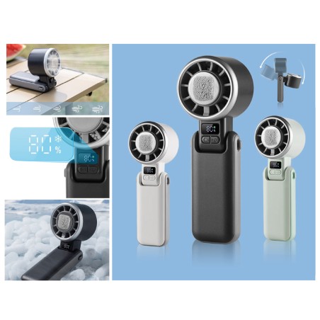 Ventilateur à main Glasi Noir 5 vitesses.