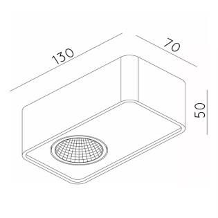 Plafonnier LED Angulaire (6W)