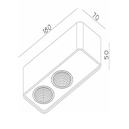 Plafonnier LED Angulaire (5W)