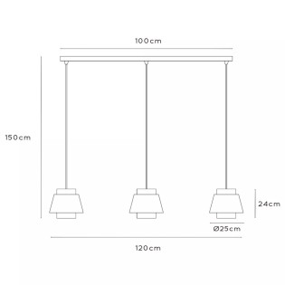 Suspension Tribute I (3 lumières)