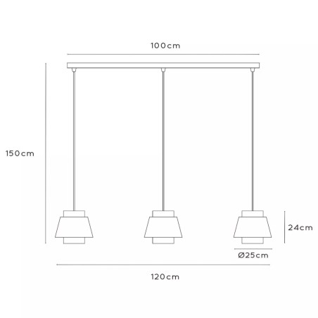 Suspension Tribute I (3 lumières)