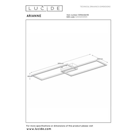 Plafonnier LED Arianne II (23W)