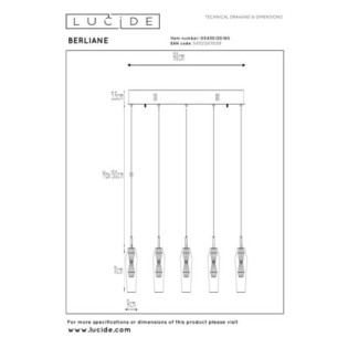 Suspension LED Berliane I (5x4W)