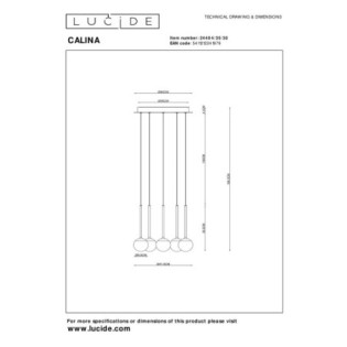 Suspension LED Calina (5x8.2W)