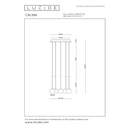 Suspension LED Calina (5x7.4W)