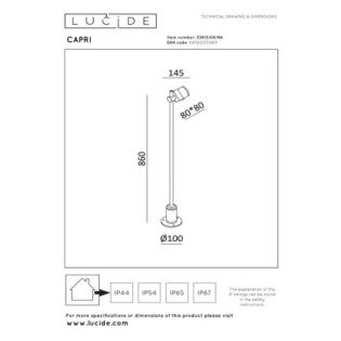 Table d'extérieur LED Capri (8W)