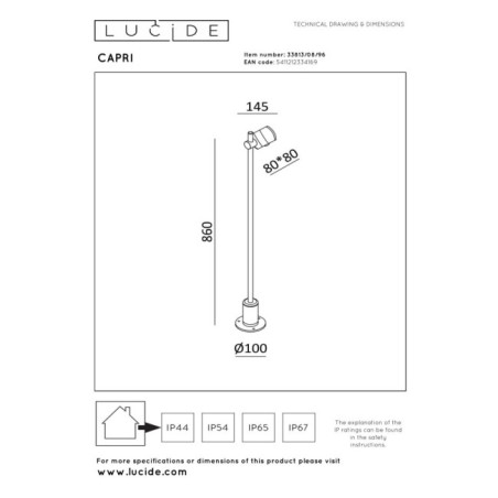 Table d'extérieur LED Capri (8W)