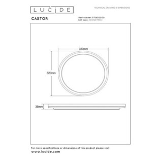 Plafonnier LED Castor (20W)