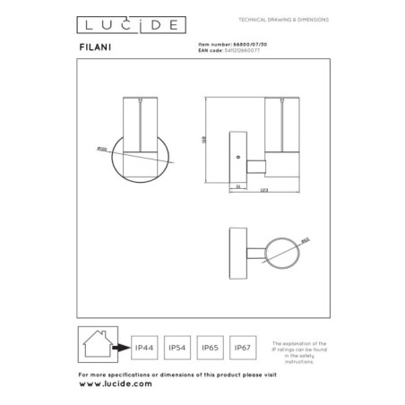 Applique extérieur LED Filani (6,5 W)
