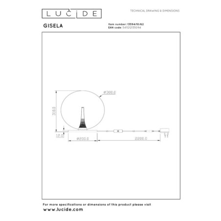 Lampe de table LED Gisela (12W)