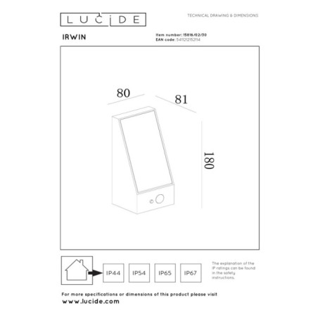 Applique extérieur LED Irwin (2W)