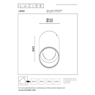 Projecteur LED extérieur Lenz (8W)