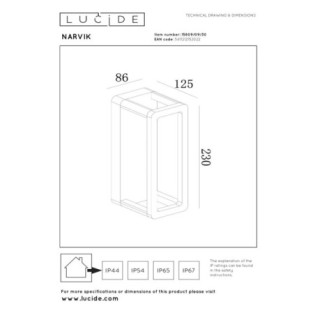 Applique extérieur LED Narvik (9,2W)