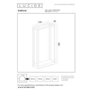 Balise extérieure LED Narvik (9,2W)