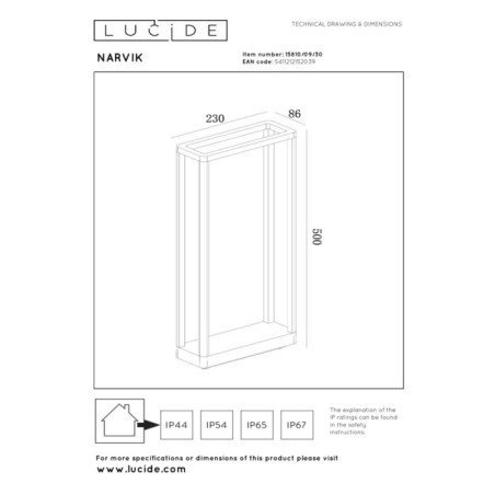 Balise extérieure LED Narvik (9,2W)