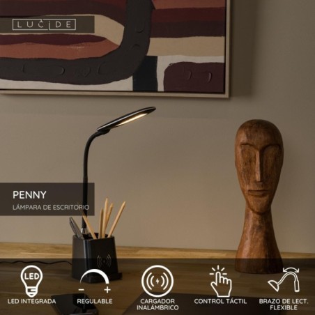 Lampe de bureau LED Penny (4.7W) se traduce al francés como "Flexo LED Penny (4.7W)".