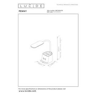 Lampe de bureau LED Penny (4.7W) se traduce al francés como "Flexo LED Penny (4.7W)".