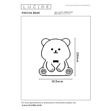 Lampe de table LED Pincha bear (0,5 W)