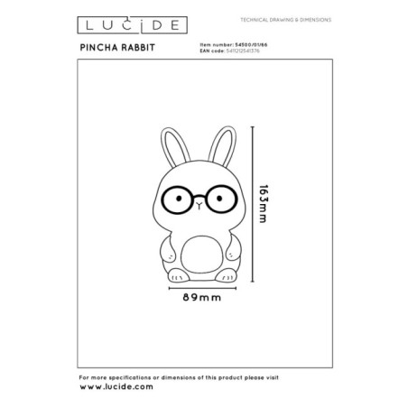Lampe de table LED Pincha rabbit (0W)