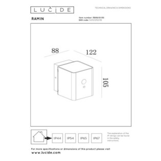 Applique extérieur LED Ramin (1W)