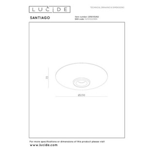 Plafonnier LED Santiago (10W)