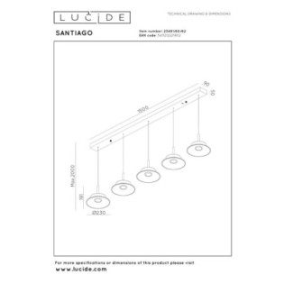 Suspension LED Santiago (5x10W)