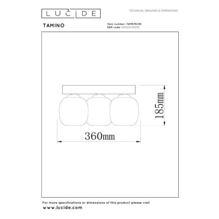 Plafond LED Tamino (3x5.6W)