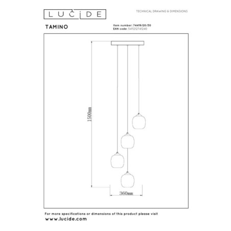 Suspension LED Tamino (4x5.2W)
