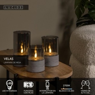 Lampe de table LED Bougies...