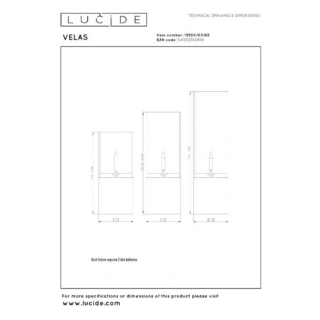 Lampe de table LED Bougies (0,2W)