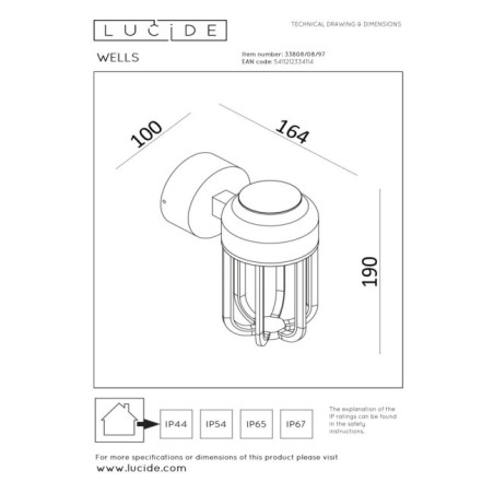 Applique extérieur LED Wells (8W)